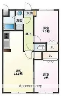 プランドール・ナカ【208号室号室】の間取り