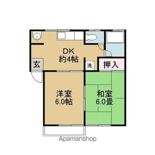 青野ハイツ【2階】の間取り