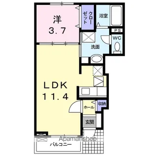 ドミール鳴神Ⅴ【1階】の間取り