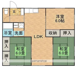 シャトーD【201号室】の間取り