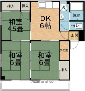 田川ハイツ【301号室】の間取り