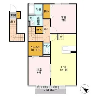 アシェルガーデン【2階】の間取り