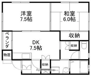 コーポアパウス【A号室】の間取り