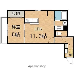 アセットコート堀之内【2階】の間取り