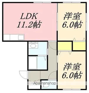 リヴェール日乃出【E号室】の間取り