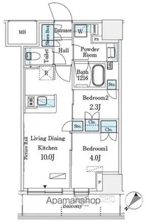 パークアクシス横浜伊勢佐木町通り【6階】の間取り