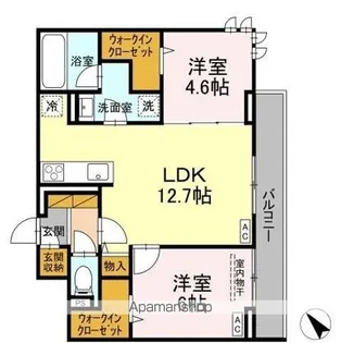 セレミュウ【3階】の間取り
