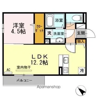 ルーヴル川崎【2階】の間取り