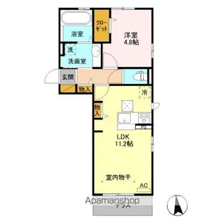 レセンテ ノワ【1階】の間取り