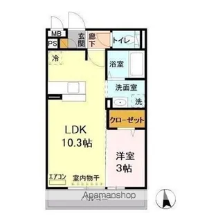 メリーパレス【2階】の間取り