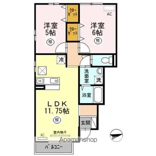 メゾンポラリス【1階】の間取り