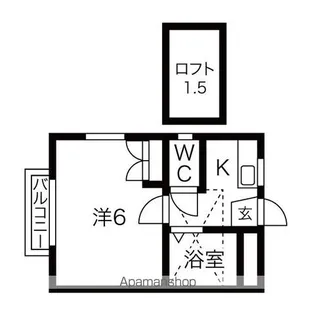 ブライトン北山【201号室】の間取り