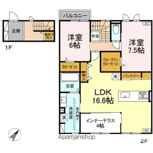 グランソラナ軽井沢【2階】の間取り