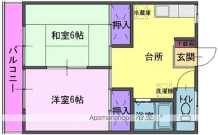 ホワイトハウス【207号室】の間取り