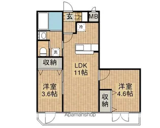 ロジェボアソナード【308号室】の間取り
