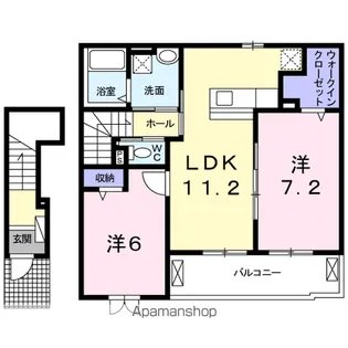フルト モーアB【2階】の間取り