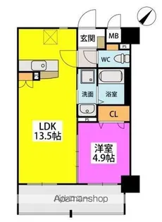 ベルカンパーニュ【4階】の間取り