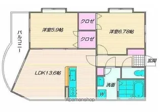 サンコートクボタ【3階】の間取り