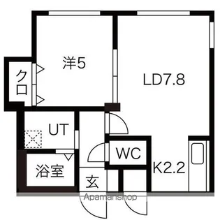 ベルリネッタ豊平【402号室】の間取り
