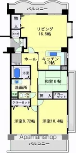 プレッソ城ヶ崎壱番館【4階】の間取り