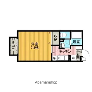 北相ハイツF【1階】の間取り