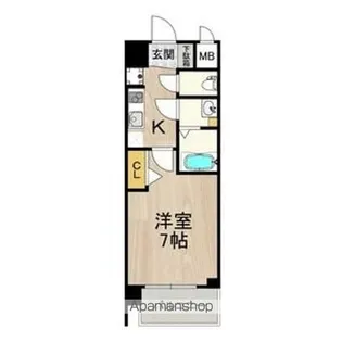 スプランディッド難波SOUTH【6階】の間取り