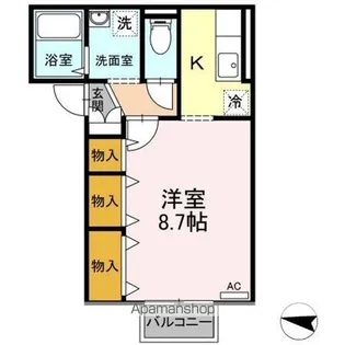 ヴィラージュ輝 B【2階】の間取り