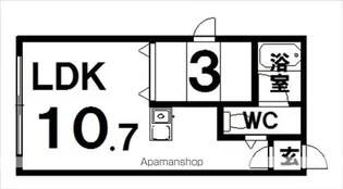 リバー1233【101号室】の間取り