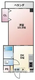 リューレント朝生田【322号室】の間取り