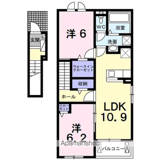 アイリスホーム柿平 Ⅰ【2階】の間取り