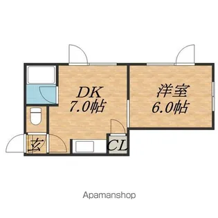 キラメック元町東1号館【2階】の間取り