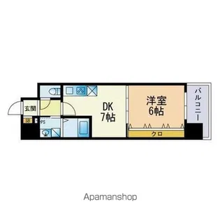 レジス波多江【1202号室】の間取り