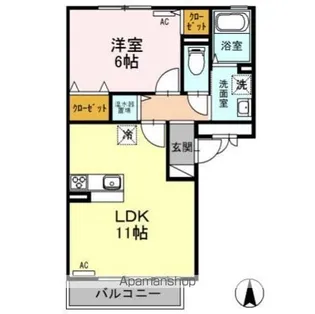 セブンワンテン EF【3階】の間取り