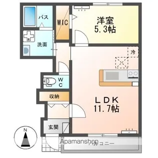 リアン・ボヌール【1階】の間取り