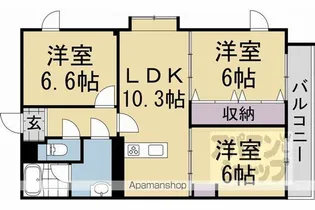 ロイヤルコートワダ【307号室】の間取り