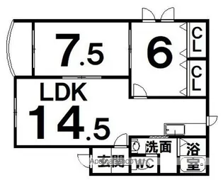 ピュアクレール【1-A号室】の間取り