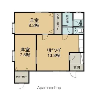コーポたかしげ【201号室】の間取り