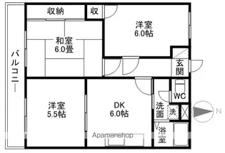 ドミエールみやけⅡ【2階】の間取り