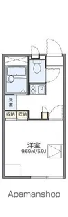 レオパレストゥイン コメット【2階】の間取り