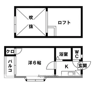アルカディアⅡ【2階】の間取り