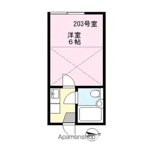 城山ハウス【2階】の間取り