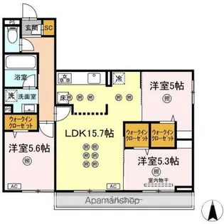 ノーブルミキ【1階】の間取り