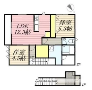 TS’G2深芝【2階】の間取り