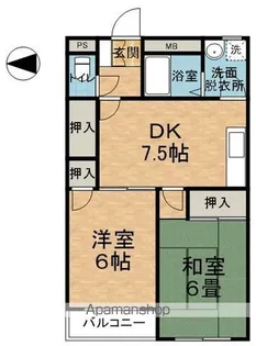 アビタマルヤマ【205号室】の間取り
