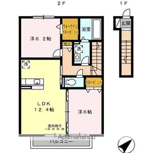 ハイツ アムール A【2階】の間取り