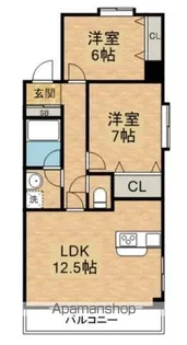 プレステージュミネギシ【6階】の間取り