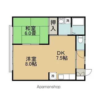 セピア手代森【A号室】の間取り