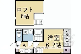 ベスティア太秦【2階】の間取り