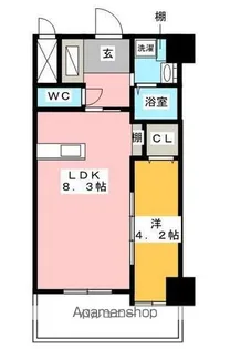 マリアヴィラ高宮【8階】の間取り