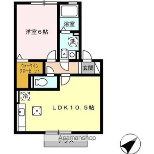 スターパレス下松 ペガサス館【1階】の間取り